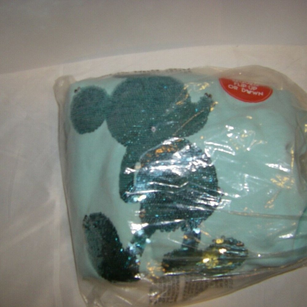 Mickey Mouse Arendelle Aqua "Disneyland" Sequin Sweatshirt 2X - Picture 4 of 8